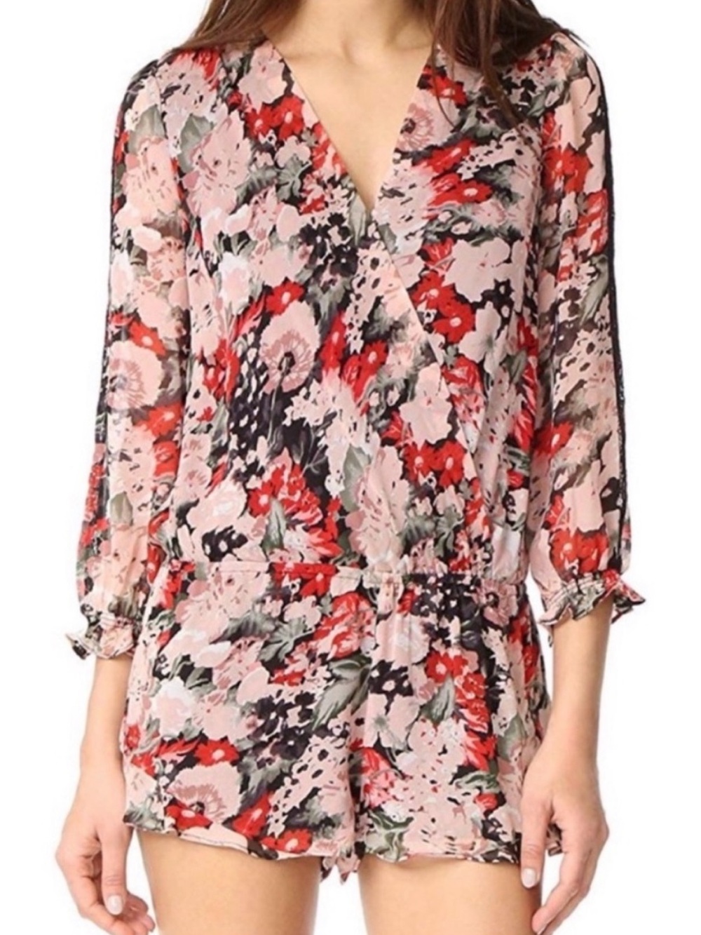 Joie Ellar 100% silk floral romper
